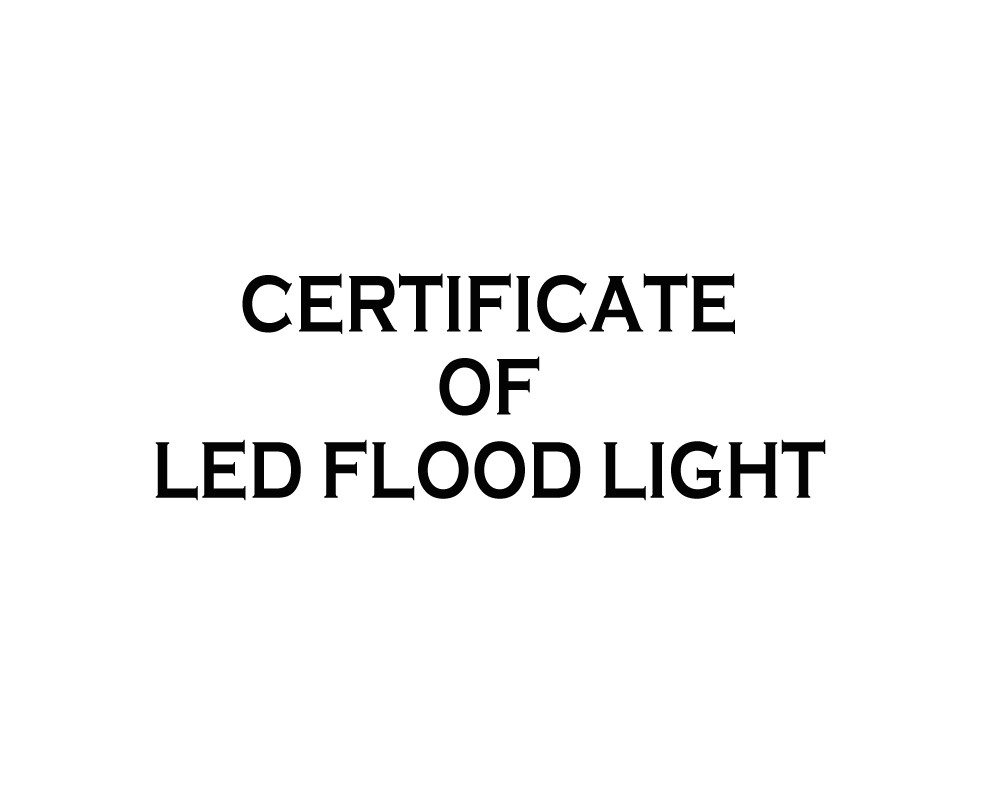 Certificate of LED flood light